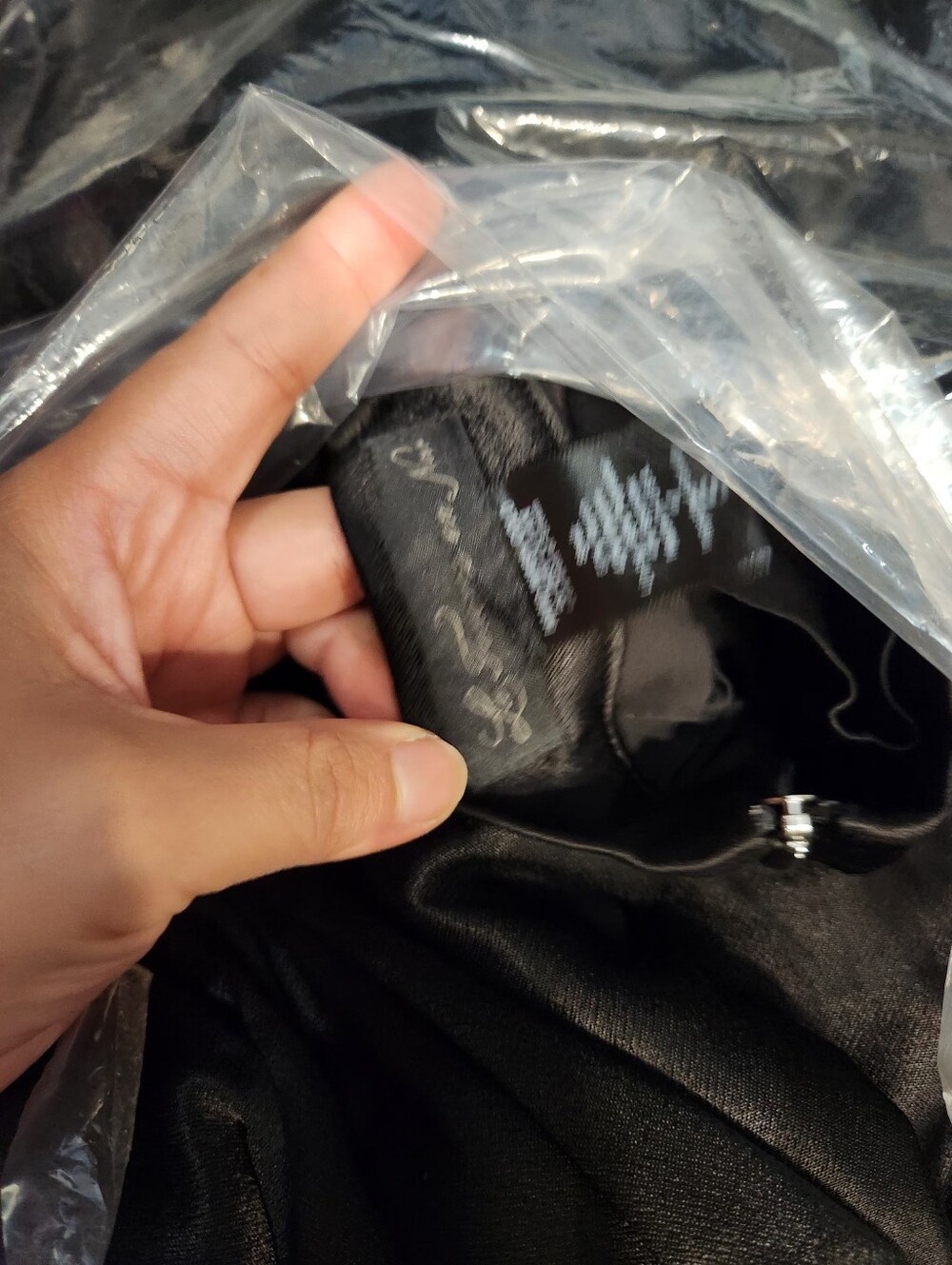 Satin Palazzo Pants - Black - Picture 3 of 5